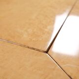 Ash burl bar coffee table, Paul Michel for Roche Bobois, 1980s