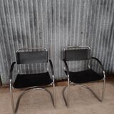 Lot de 2 fauteuils cantilever noir