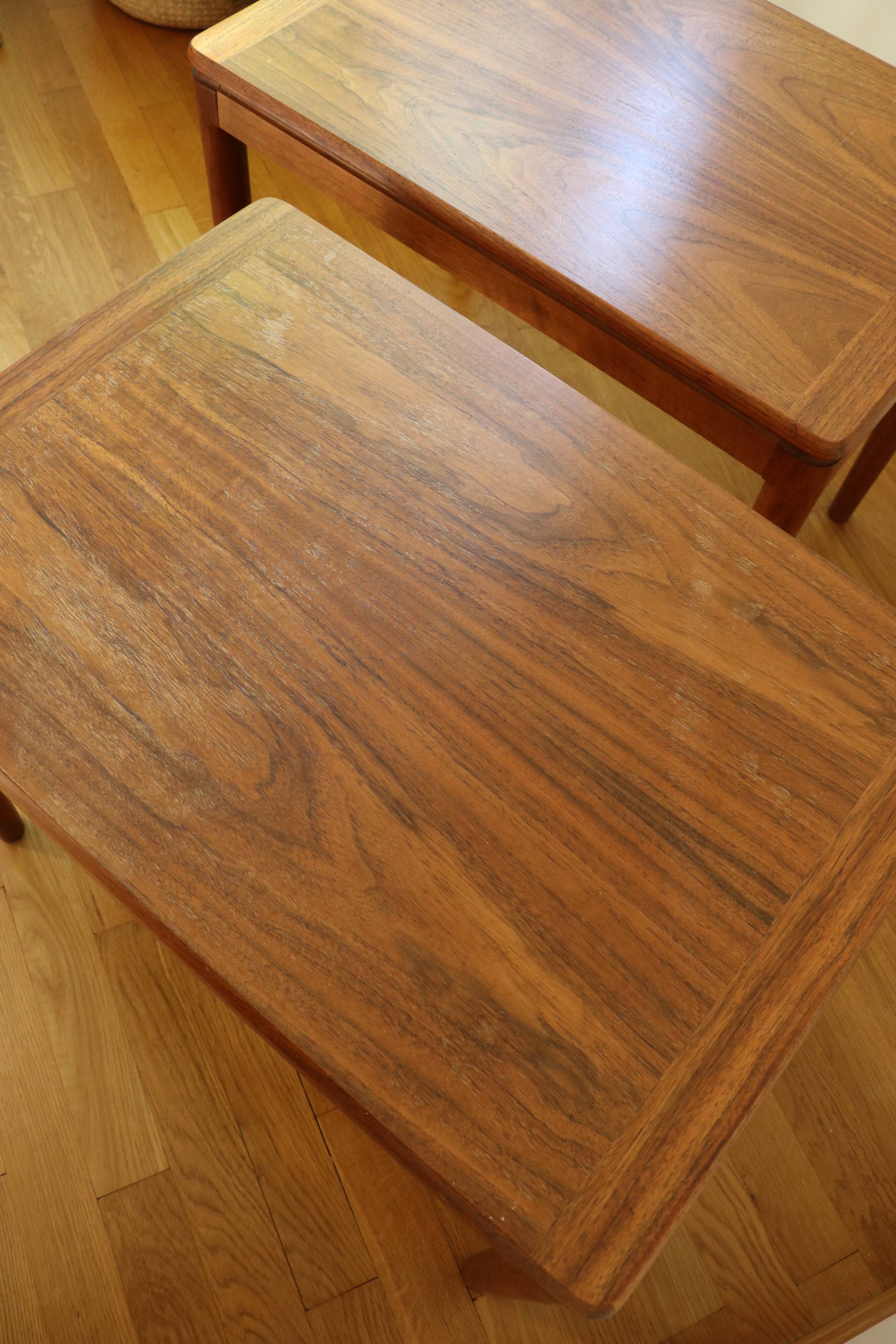 Scandinavian teak side tables by Hugo Troeds.