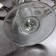 Superb old embroidery lamp in re-electrified blown glass