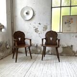 Pair of Savoyard armchairs