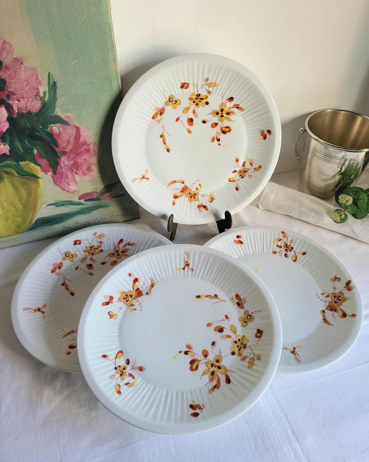 4 Haviland France Limoges Porcelain Dinner Plates