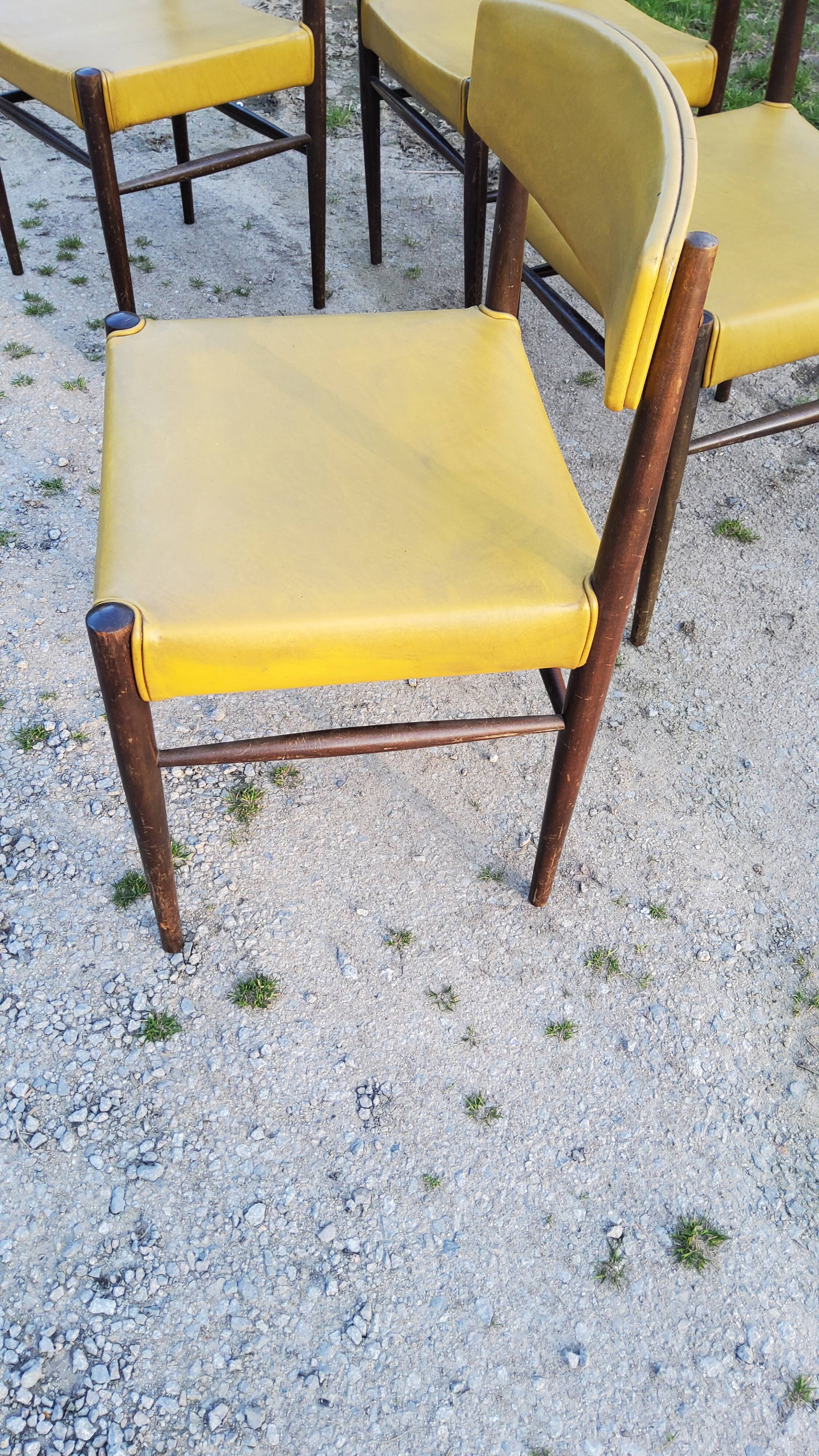 Set of 4 Scandinavian rosewood chairs from the 50s
