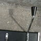 coat rack chrome metal and imitation leather 3 hooks