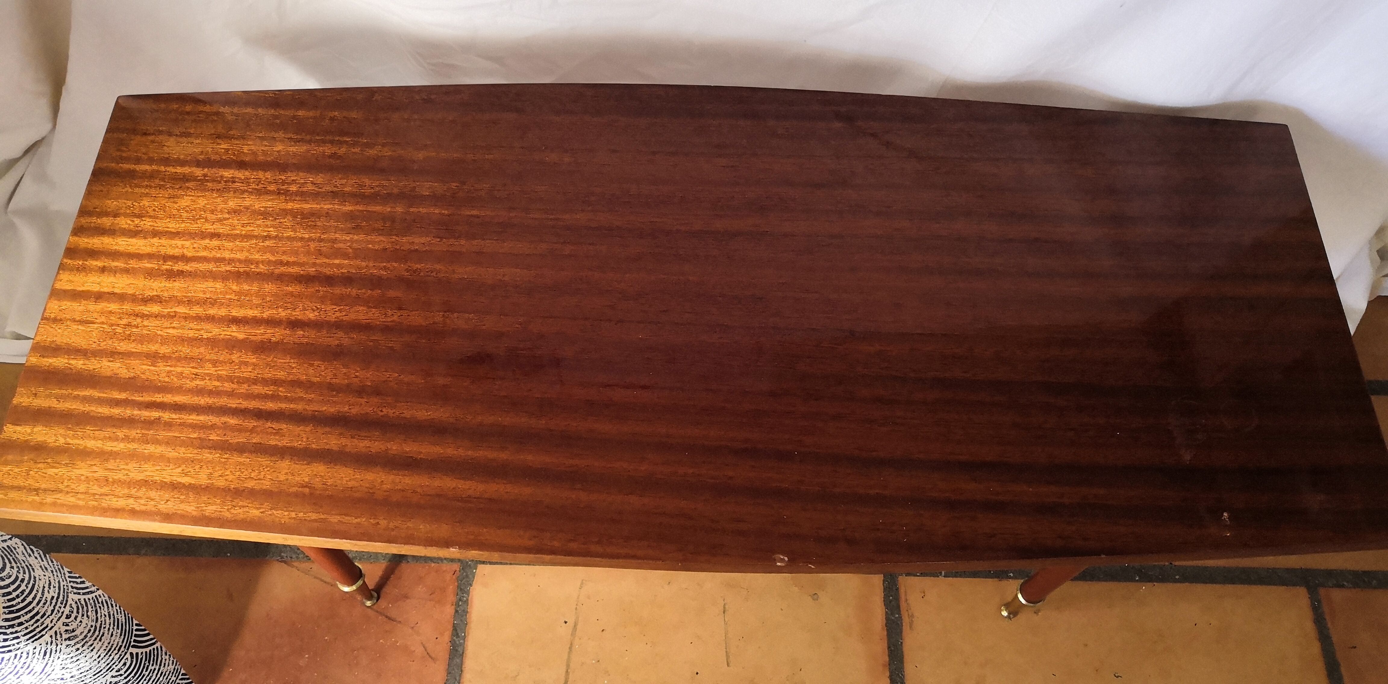 Varnished wood coffee table 1950