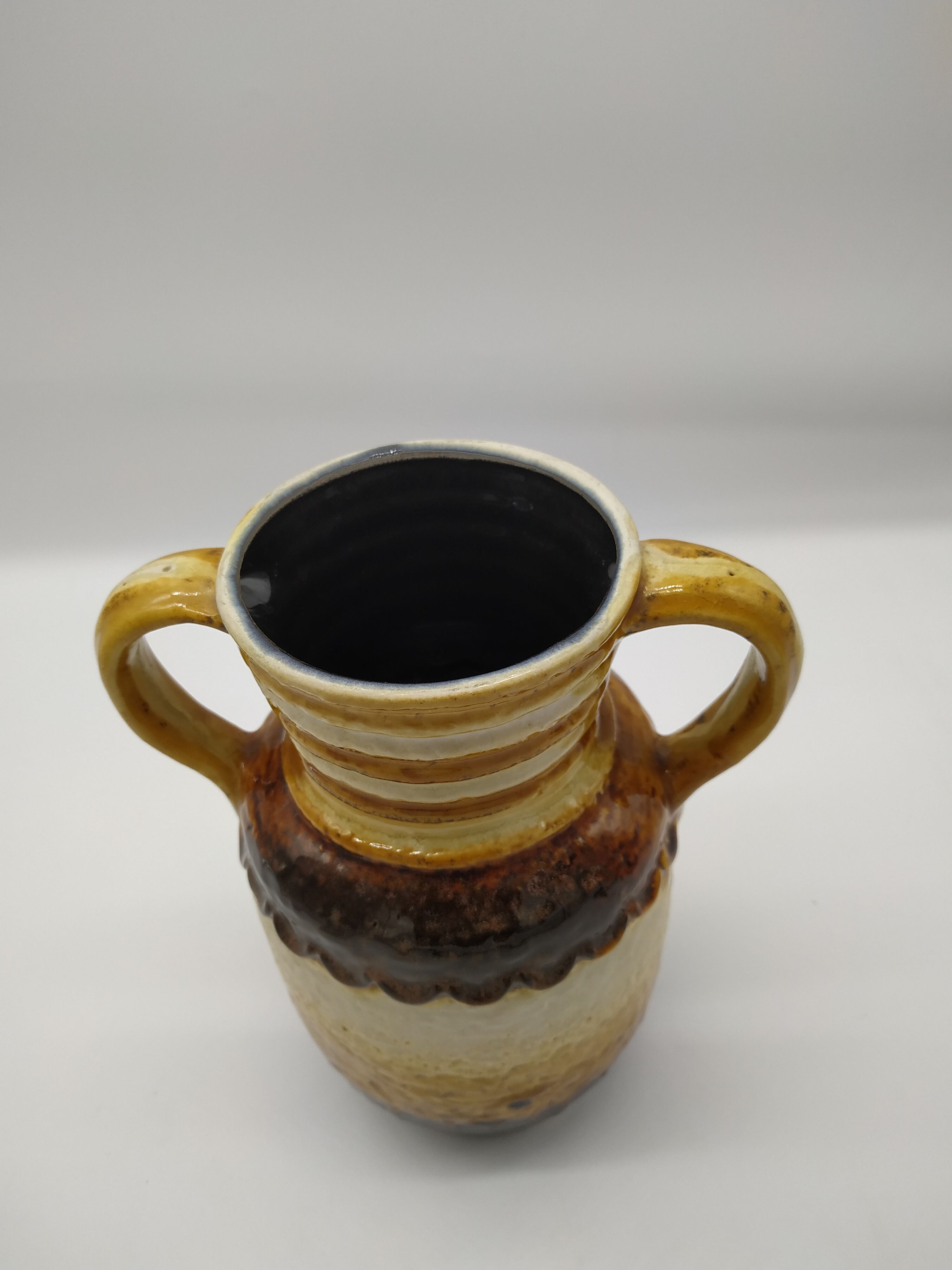 Seventies vintage handle vase