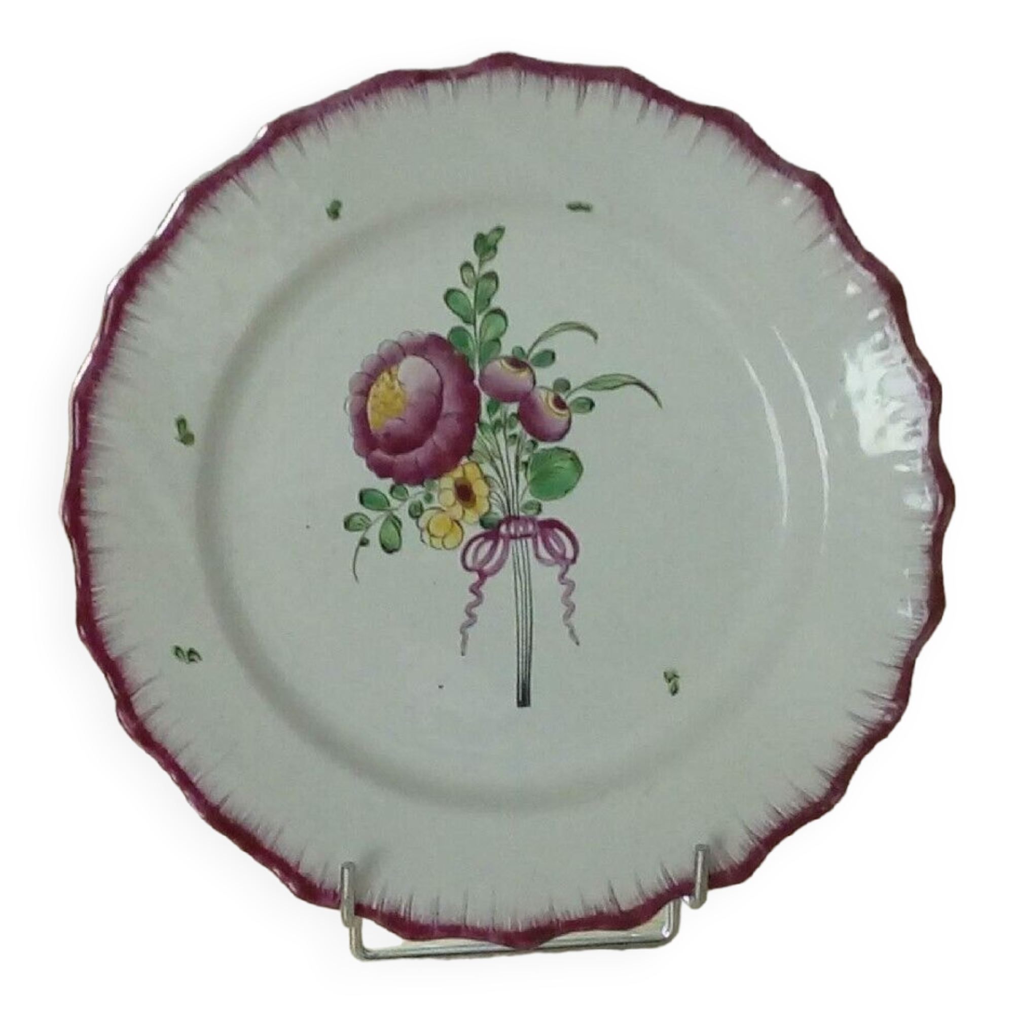 Les islettes earthenware plate late 19th century