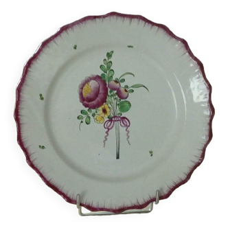 Les islettes earthenware plate late 19th century