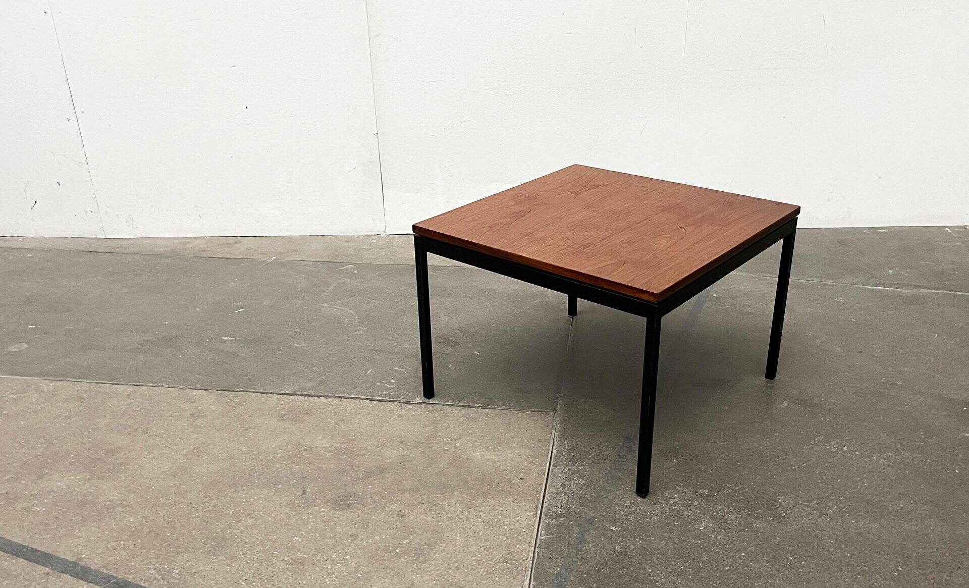 Mid-century minimalist teak side table by Florence Knoll for Knoll International, 1950s.