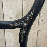 Pair of chairs Napoleon III XIXth in norci wood and mother-of-pearl inlay