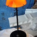 Vintage lamp in orange and white opaline