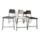 Set of 6 murgi caravan chairs 3 black 3 ivory