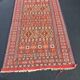 Berber carpet, woven and embroidered, wool 204 x106 cm 20th century