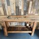 Old carpenter's wooden workbench 1960