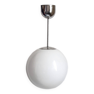 White opaline suspension 70s height 58 cm diameter 48.5 cm