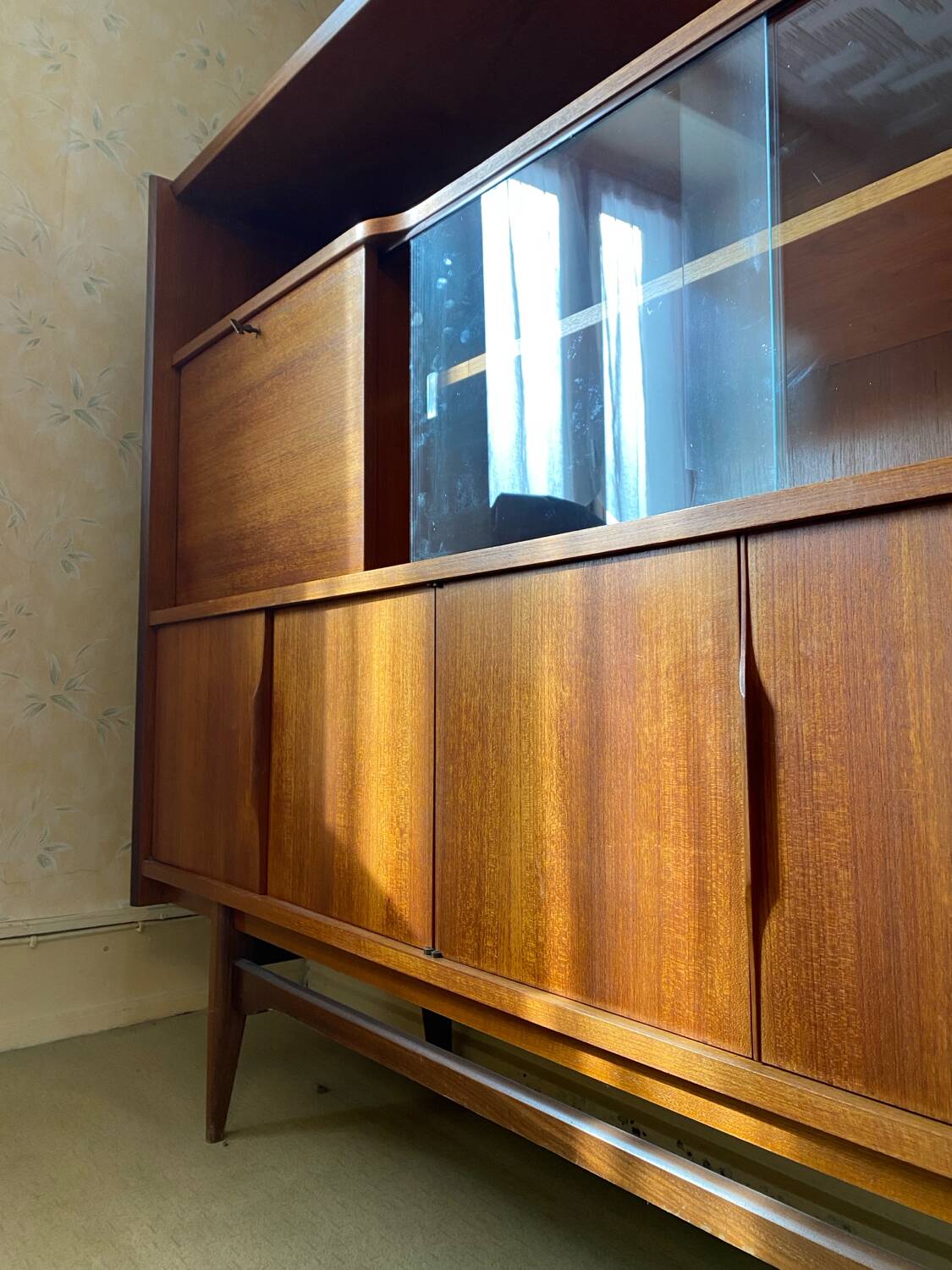 Vintage Scandinavian teak sideboard / buffet 1960