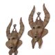 Pair of African brass masks, 1970s