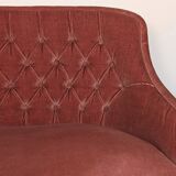 Toad sofa in old pink velvet