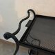 Black dessert in perforated sheet metal
