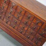 Armoire d'apothicaire/classeur antique en chêne hollandais, années 1920