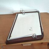 Mirror top free form wood and metal 60s