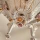 Large hand-painted gilded chandelier mangani ceramiche porcelain