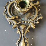 Bougeoir à main de style Baroque, Rocaille en bronze