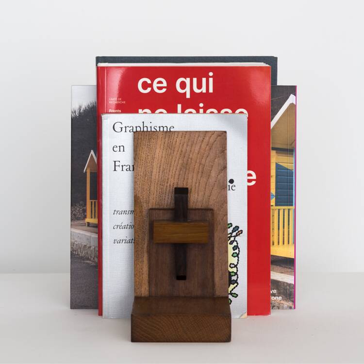 1960s wooden bookends