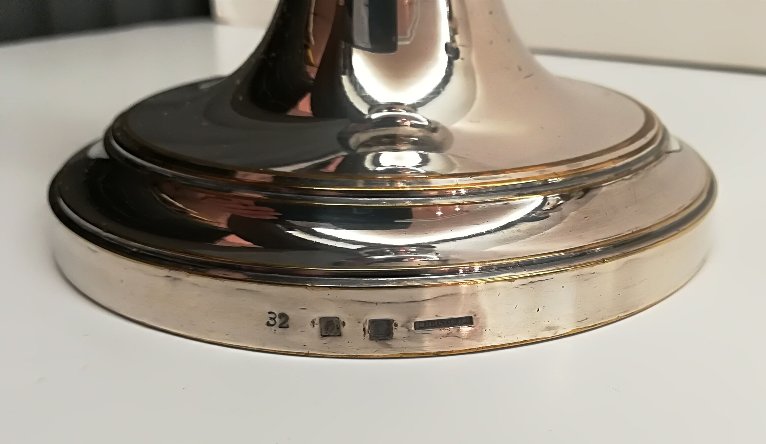 Pair of candlesticks Christofle silver metal