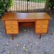Scandinavian style mahogany 60s desk 7 drawers