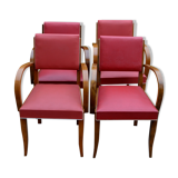 Suite of 4 chairs vintage bridge