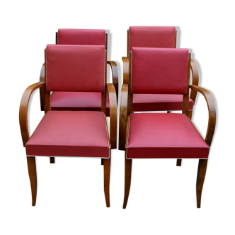 Suite of 4 chairs vintage bridge