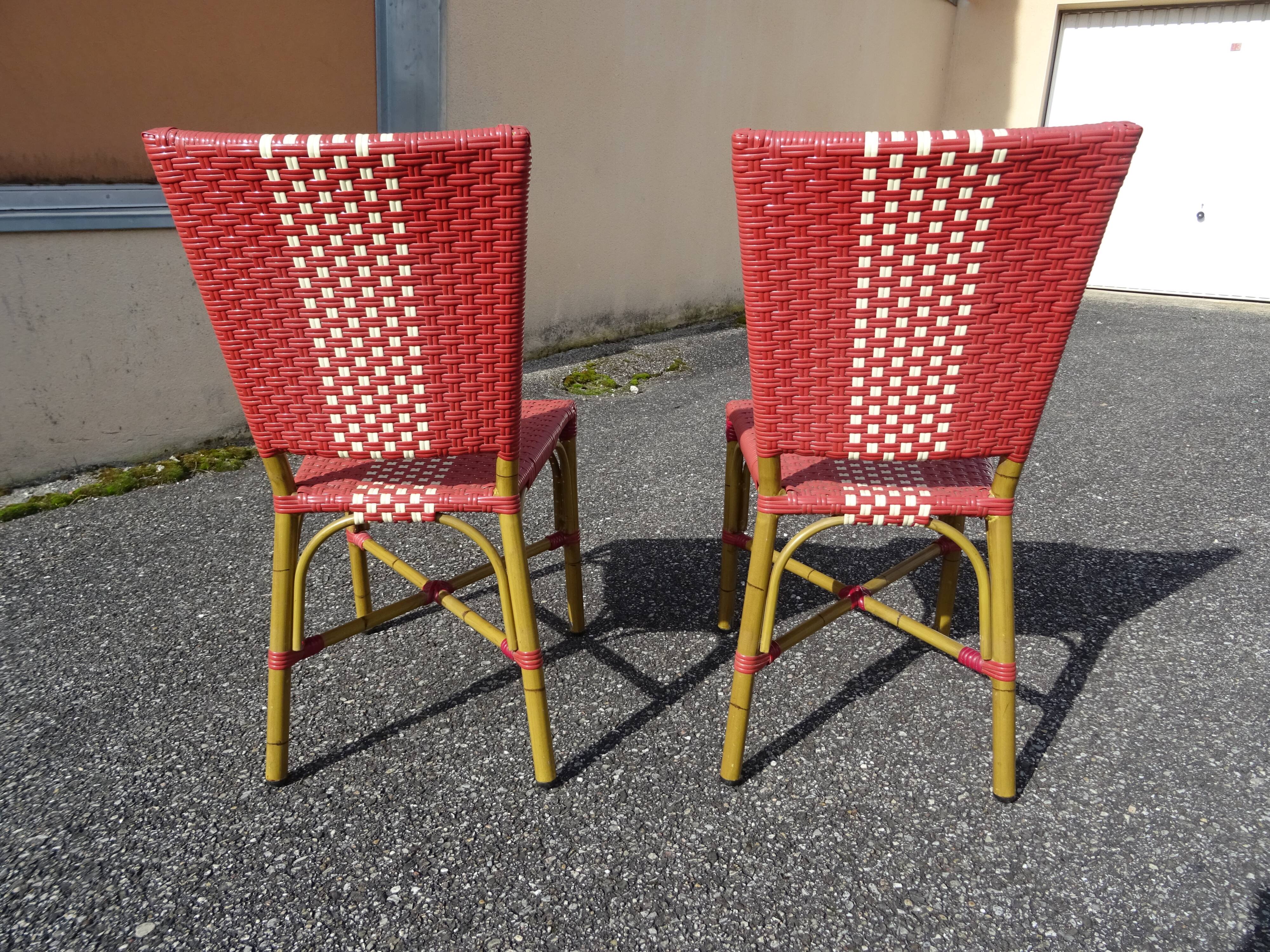 Pair of vintage Parisian bistro chairs