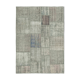 Handmade Anatolian Vintage 173 cm x 242 cm Grey Patchwork Carpet