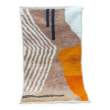 Tapis en laine marocain fait main, 250cm x 150cm, pièce unique