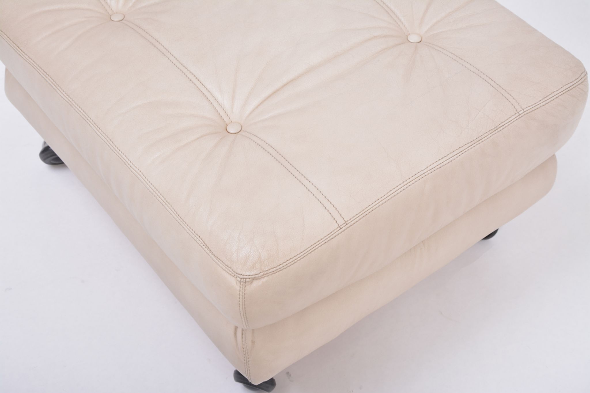 Beige Midcentury Lounge Chair with Ottoman Model "Sella" by Carlo de Carli