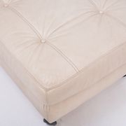 Beige Midcentury Lounge Chair with Ottoman Model "Sella" by Carlo de Carli