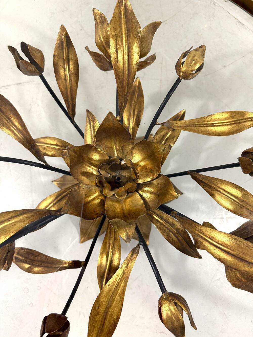 Hans Kögl gilded metal and glass coffee / side table