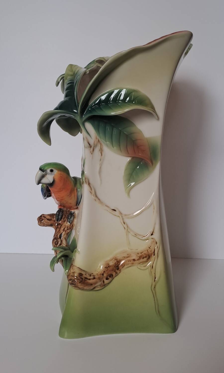 Franz porcelain parrot vase