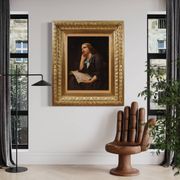 Grand portrait de dame peint au XIXe siècle