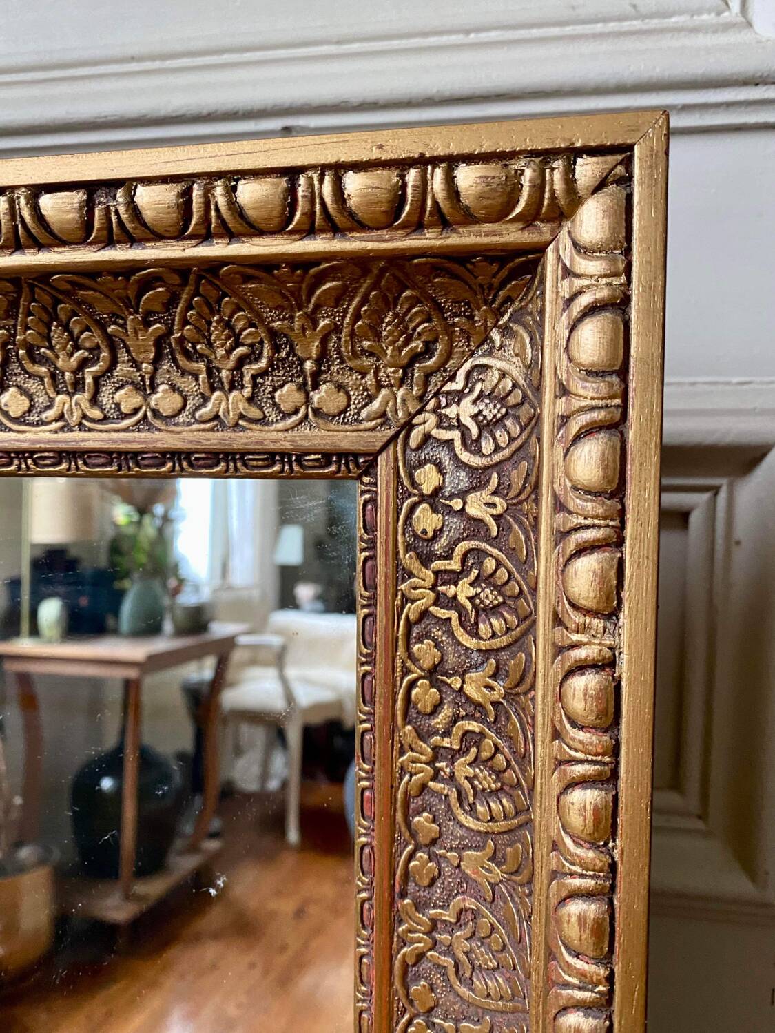 Large gilded wood mirror