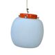 Lampada a Sospensione Vintage Space Age Anni '70 – Vetro Opalino e Arancion