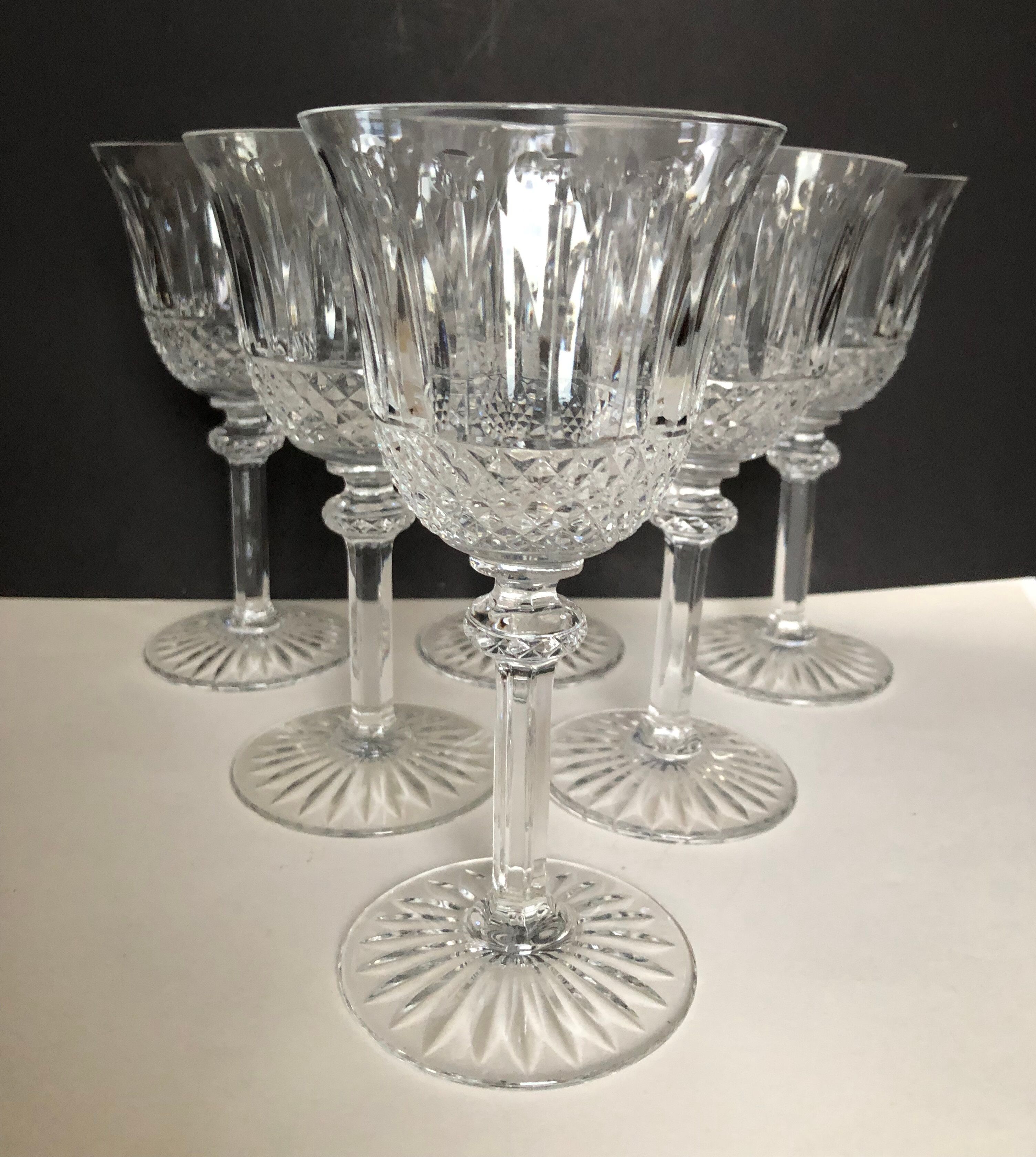 6 crystal water glasses from Saint Louis Tommy