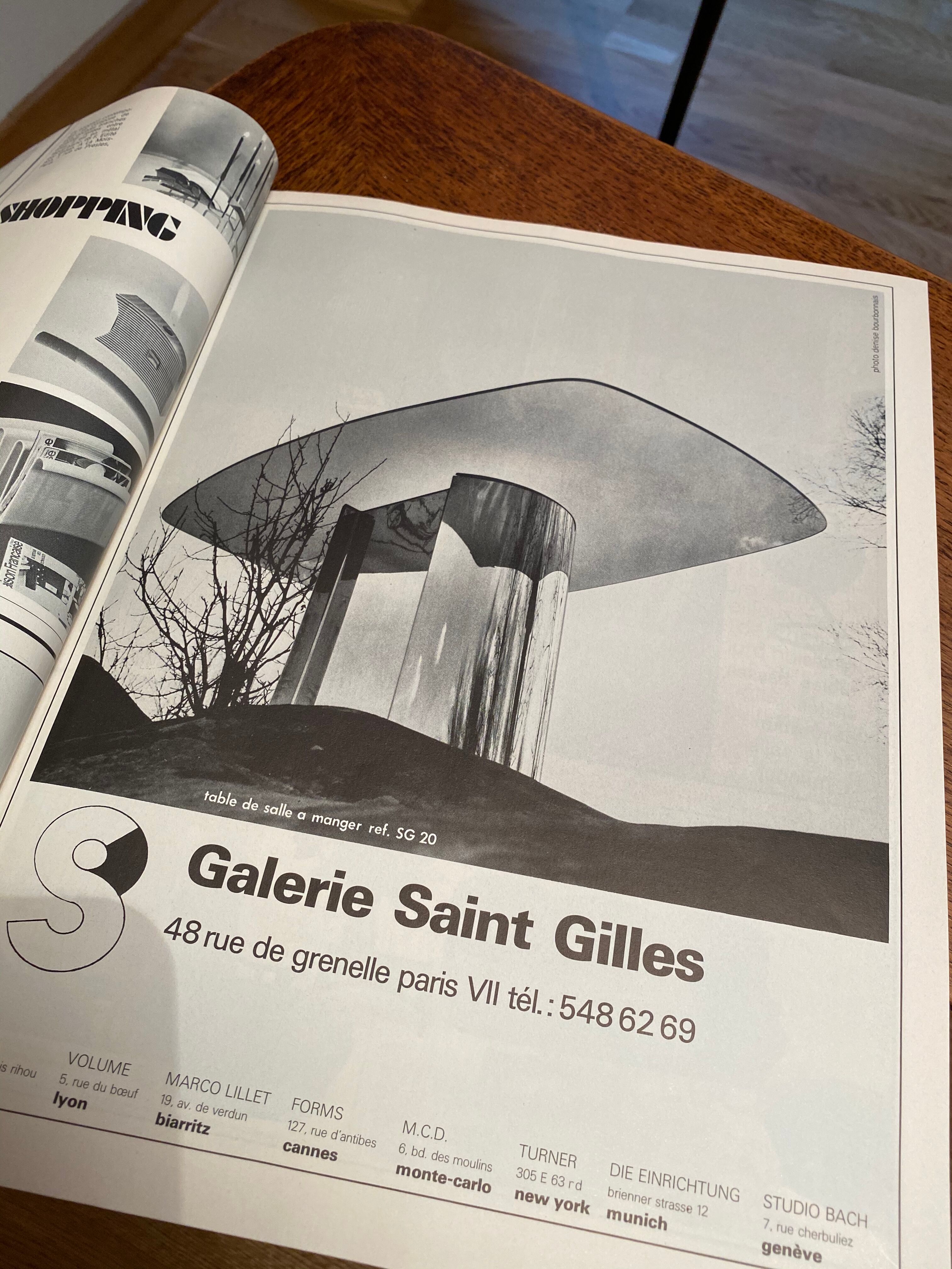 SG20 dining table Galerie Saint-Gilles 1970