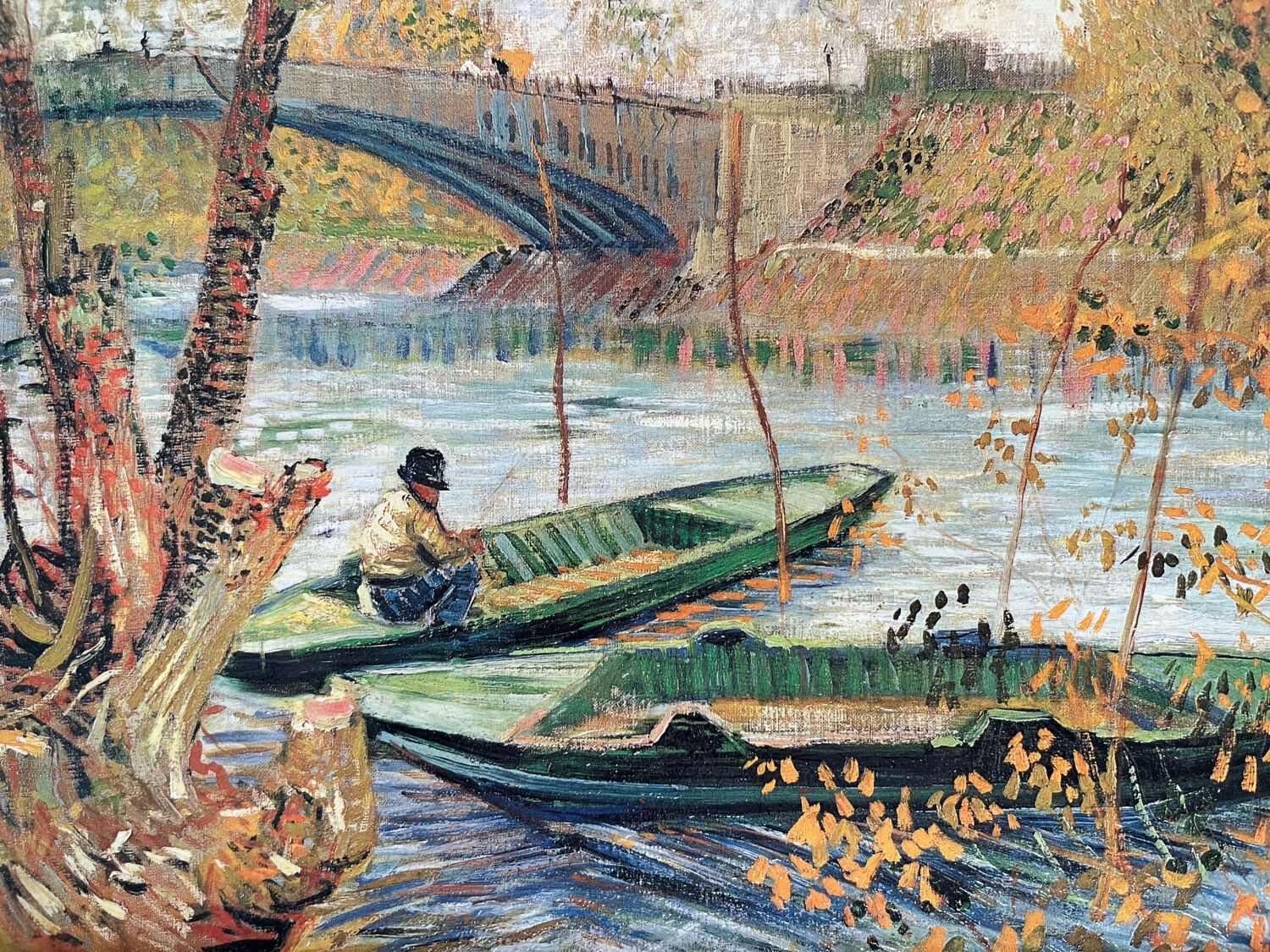 Oil on canvas : lake landscape