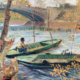 Oil on canvas : lake landscape