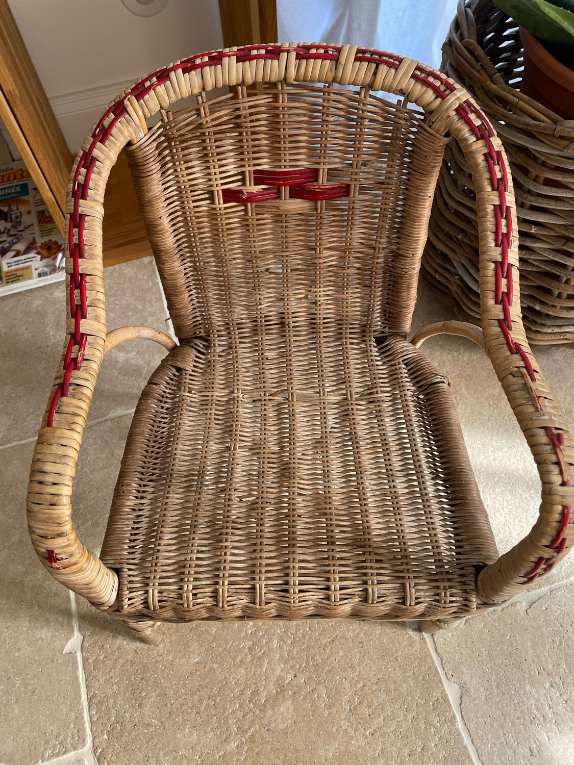Rattan armchair for children