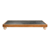 Minimalist wood and granite table