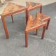 4 nesting tables in solid rosewood and Asian marquetry
