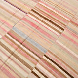 Striped wool kilim rug, 216x292 cm